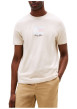 Thumbnail T-shirt en coton écru fantaisie avec un col rond et des manches courtes - Image 2