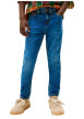 Thumbnail Jean en coton indigo coupe slim avec le patch de la marque à l'arrière - Image 2