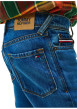 Thumbnail Jean en coton indigo coupe slim avec le patch de la marque à l'arrière - Image 4