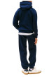 Thumbnail Sweat en coton marine à imprimé fantaisie avec un col à capuche - Image 3