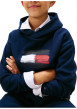 Thumbnail Sweat en coton marine à imprimé fantaisie avec un col à capuche - Image 4