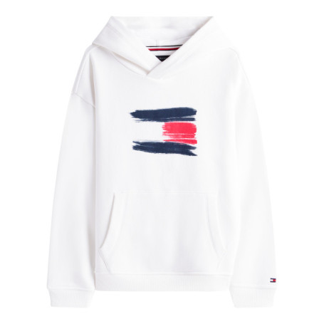 Sweat en coton blanc à imprimé fantaisie avec...