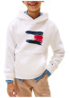 Thumbnail Sweat en coton blanc à imprimé fantaisie avec un col à capuche - Image 2