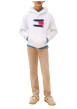 Thumbnail Sweat en coton blanc à imprimé fantaisie avec un col à capuche - Image 5