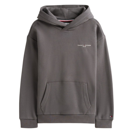 Sweat en coton anthracite avec un col à capuche...