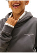 Thumbnail Sweat en coton anthracite avec un col à capuche et des manches longues - Image 4