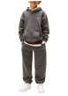 Thumbnail Sweat en coton anthracite avec un col à capuche et des manches longues - Image 5