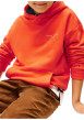 Thumbnail Sweat en coton orange avec un col à capuche et des manches longues - Image 3