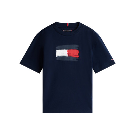 T-shirt en coton marine à imprimé fantaisie...