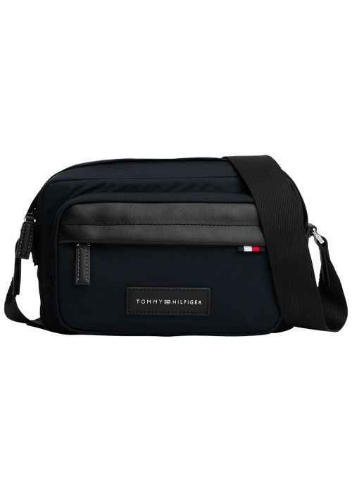 Sacoche noire avec fermeture à glissière et logos de la marque