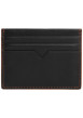 Thumbnail Porte-cartes en cuir noir uni avec multiples rangements - Image 2