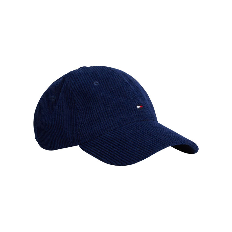 Tommy Hilfiger - Casquette Marine Unie En Velours Côtelé Avec Logo De La Marque - Marine
