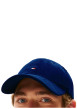 Thumbnail Casquette marine unie en velours côtelé avec logo de la marque - Image 4