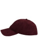 Thumbnail Casquette bordeaux unie en velours côtelé avec logo de la marque - Image 2