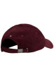 Thumbnail Casquette bordeaux unie en velours côtelé avec logo de la marque - Image 3