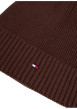 Thumbnail Bonnet en coton côtelé brun uni avec un large revers - Image 3