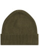 Thumbnail Bonnet en coton côtelé kaki uni avec un large revers - Image 2