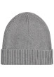 Thumbnail Bonnet en coton côtelé gris uni avec un large revers - Image 2