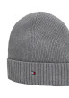 Thumbnail Bonnet en coton côtelé gris uni avec un large revers - Image 3