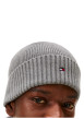 Thumbnail Bonnet en coton côtelé gris uni avec un large revers - Image 4
