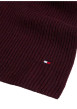 Thumbnail Écharpe bordeaux en coton et maille tricotée avec le logo de la marque - Image 2