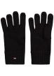 Thumbnail Gants noirs en coton et maille tricotée avec le logo de la marque