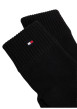 Thumbnail Gants noirs en coton et maille tricotée avec le logo de la marque - Image 2
