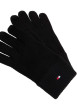 Thumbnail Gants noirs en coton et maille tricotée avec le logo de la marque - Image 3
