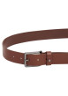Thumbnail Ceinture en cuir camel avec logo de la marque et boucle à ardillon - Image 2