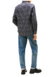 Thumbnail Chemise en coton marine ornée d'un motif floral avec un col à rabats - Image 3