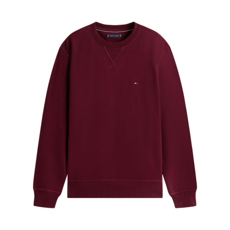 Sweat bordeaux uni avec un col rond et des...