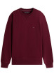 Thumbnail Sweat bordeaux uni avec un col rond et des manches longues