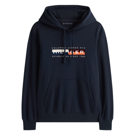 Sweat en coton mélangé marine fantaisie avec un...