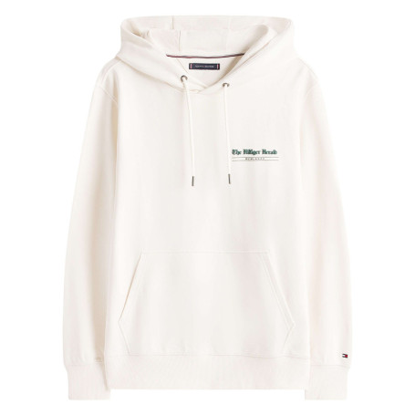 Sweat en coton écru orné d'inscriptions avec un...