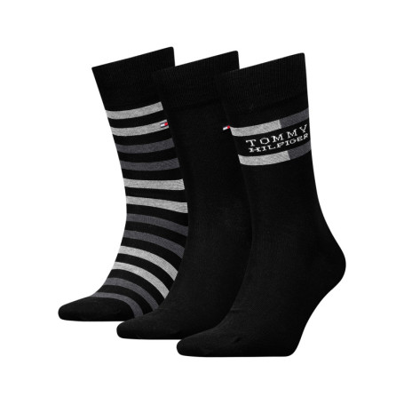 Lot de 3 paires de chaussettes noires fantaisie...