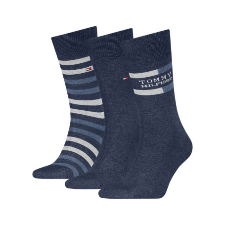 Lot de 3 paires de chaussettes bleues fantaisie...
