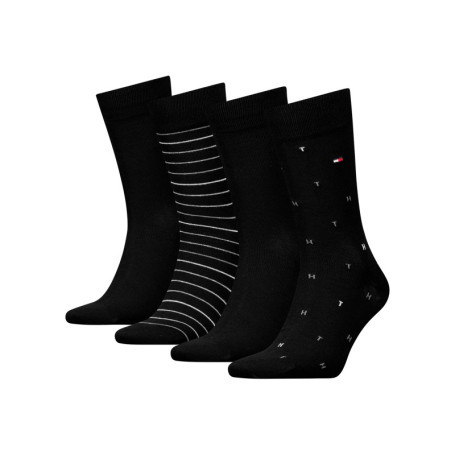 Lot de 4 paires de chaussettes noires fantaisie...