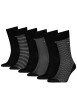 Thumbnail Lot de 6 paires de chaussettes noires fantaisie coupe haute