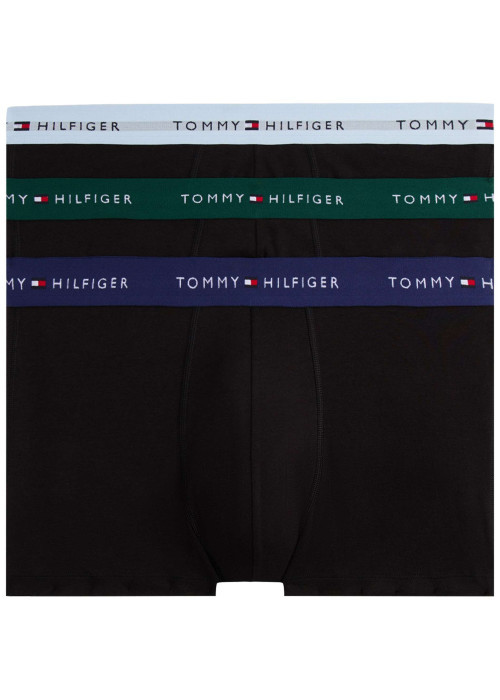 Lot de 3 boxers classiques en coton noirs avec taille élastiquée