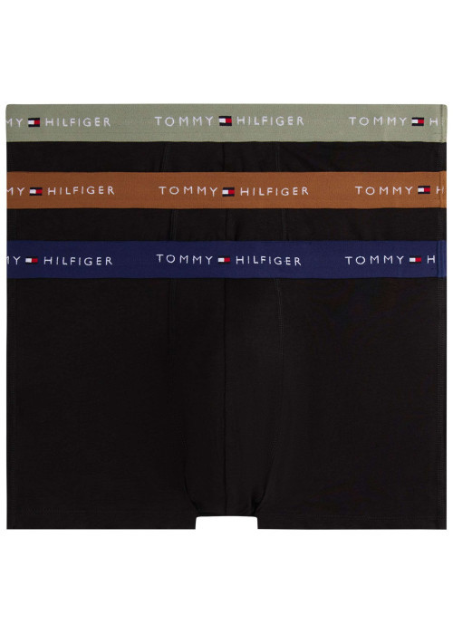 Lot de 3 boxers classiques en coton noirs avec taille élastiquée