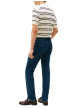 Thumbnail Jean Denton en coton indigo coupe droite avec un patch de la marque à l'arrière - Image 5