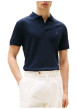 Thumbnail Polo en coton marine avec un col à rabats et des manches courtes - Image 3