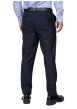Thumbnail Pantalon chino en laine mélangée bleu marine uni à coupe regular fit - Image 2