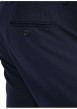 Thumbnail Pantalon chino en laine mélangée bleu marine uni à coupe regular fit - Image 4