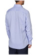 Thumbnail Chemise en coton bleue à minis motifs rectilignes et à coupe regular fit - Image 2