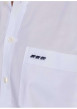 Thumbnail Chemise en coton piqué blanche unie à coupe regular fit et col américain - Image 3