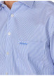 Thumbnail Chemise en coton bleue ciel rayée à coupe regular fit avec une poche - Image 3