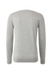 Thumbnail Pull en coton gris avec logo brodé poitrine un col rond et une coupe droite - Image 2