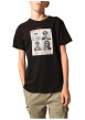 Thumbnail T-shirt en coton noir imprimé avec un col rond et des manches courtes