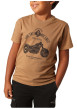 Thumbnail T-shirt en coton camel imprimé avec un col rond et des manches courtes